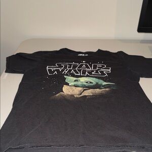 Star Wars Black Tee with Grogu Design